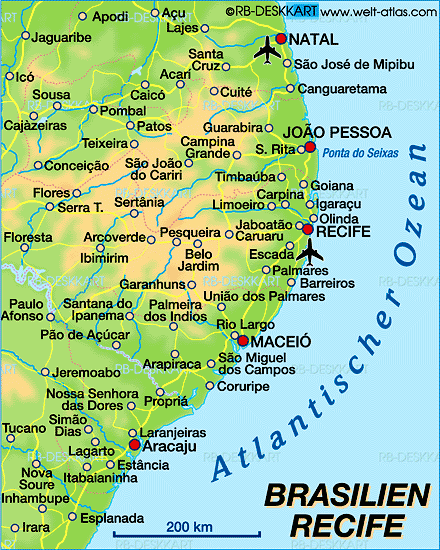 recife brasilien karte